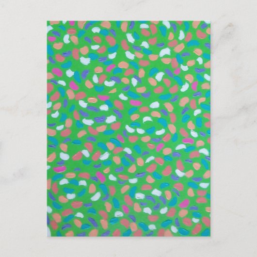 Spring Greens Painterly Art Briefkaart (Voorkant)