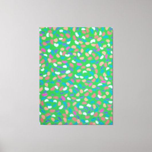 Spring Greens Painterly Art Canvas Afdruk (Voorkant)