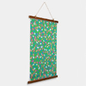Spring Greens Painterly Art Hangend Wandkleed (Gebogen)