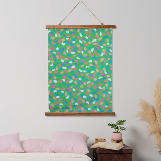 Spring Greens Painterly Art Hangend Wandkleed (Slaapkamer)