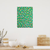 Spring Greens Painterly Art Poster (Keuken)