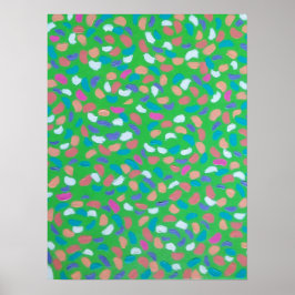 Spring Greens Painterly Art Poster