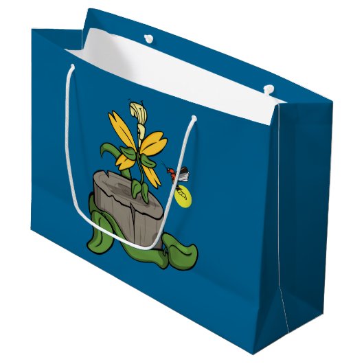 Spring Greets Zomer Gift Bag Large Cadeautasje (Voorkant Gekanteld)