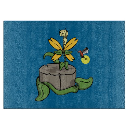 Spring Greets Zomer Glas Snijplank (Voorkant)