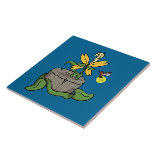 Spring Greets Zomer Tegel Tegeltje (Zijkant)