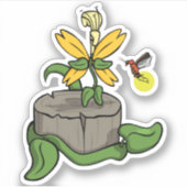 Spring Greets Zomercontour Sticker (Voorkant)