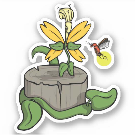 Spring Greets Zomercontour Sticker (Voorkant)