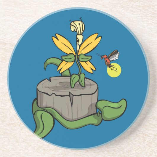Spring Greets Zomerzandsteen Onderzetter (Voorkant)