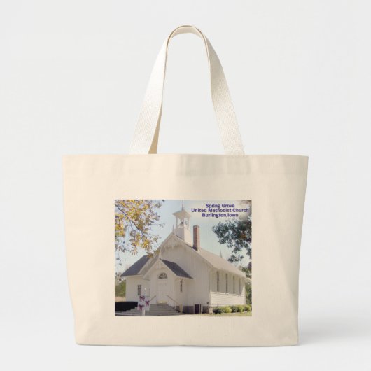 Spring Grove Methodist Church Bag Grote Tote Bag (Voorkant)