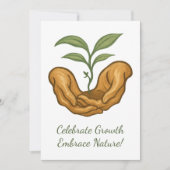 Spring Growth Easter - Earth Day, Plant, Gardening Feestdagenkaart (Voorkant)