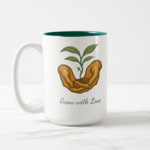 Spring Growth Mug - Earth Day, Plant, Gardening
