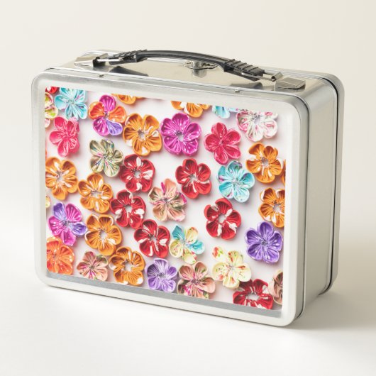 Spring Handmade sewn fabric Flowers Multicolor (Achterkant)