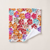 Spring Handmade sewn fabric Flowers Multicolor Bad Handdoek (Wasdoekje)
