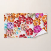 Spring Handmade sewn fabric Flowers Multicolor Bad Handdoek (Handdoek)