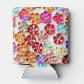Spring Handmade sewn fabric Flowers Multicolor Blikjeskoeler (Achterkant)
