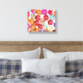 Spring Handmade sewn fabric Flowers Multicolor Canvas Afdruk (Insitu (Slaapkamer))