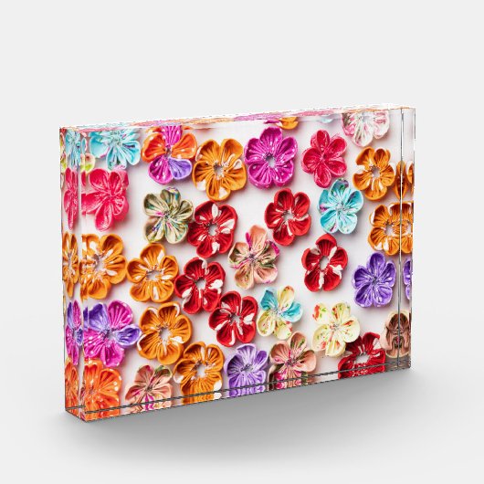 Spring Handmade sewn fabric Flowers Multicolor Fotoblokken (Links)