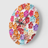 Spring Handmade sewn fabric Flowers Multicolor Grote Klok (Hoek)