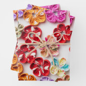 Spring Handmade sewn fabric Flowers Multicolor Inpakpapier Vel (In situ)