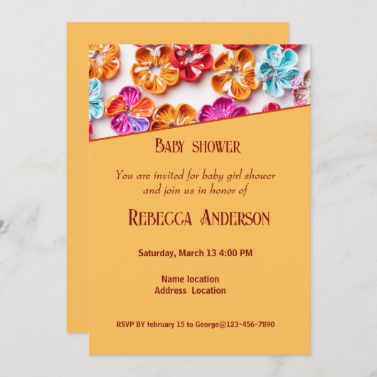 Spring Handmade sewn fabric Flowers Multicolor Kaart (Voorkant / Achterkant)