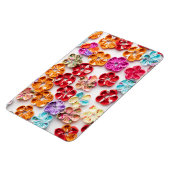 Spring Handmade sewn fabric Flowers Multicolor Magneet (Linkerzijde)
