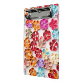 Spring Handmade sewn fabric Flowers Multicolor Mini Klembord (Angled2)