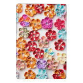 Spring Handmade sewn fabric Flowers Multicolor Mini Klembord (Achterkant)