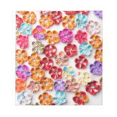 Spring Handmade sewn fabric Flowers Multicolor Notitieblok (Voorkant)