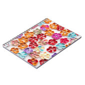 Spring Handmade sewn fabric Flowers Multicolor Notitieboek (Linkerzijde)