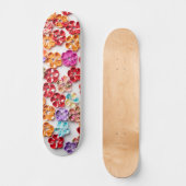 Spring Handmade sewn fabric Flowers Multicolor Persoonlijk Skateboard (Voorkant)