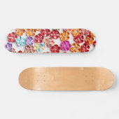 Spring Handmade sewn fabric Flowers Multicolor Persoonlijk Skateboard (Horizontaal)