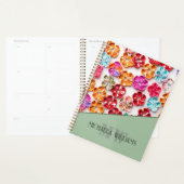 Spring Handmade sewn fabric Flowers Multicolor Planner (Display)