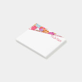 Spring Handmade sewn fabric Flowers Multicolor Post-it® Notes (Schuin)