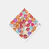 Spring Handmade sewn fabric Flowers Multicolor Servet (Hoek)