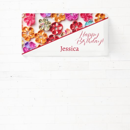 Spring Handmade sewn fabric Flowers Multicolor Spandoek (Insitu)