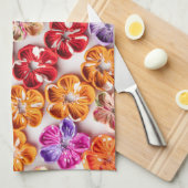 Spring Handmade sewn fabric Flowers Multicolor Theedoek (Quarter Fold)