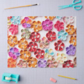 Spring Handmade sewn fabric Flowers Multicolor Tissuepapier (Craft)