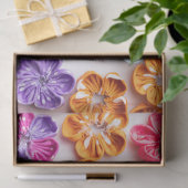 Spring Handmade sewn fabric Flowers Multicolor Tissuepapier (Geschenk)