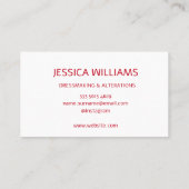 Spring Handmade sewn fabric Flowers Multicolor Visitekaartje (Achterkant)