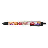 Spring Handmade sewn fabric Flowers Multicolor Zwarte Inkt Pen (Bodem)