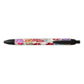 Spring Handmade sewn fabric Flowers Multicolor Zwarte Inkt Pen (Achterkant)