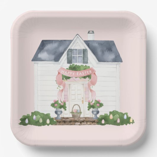 Spring | Happy Easter | House Papieren Bordje (Voorkant)