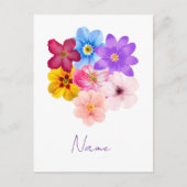 Spring Harmony - Mixed Watercolor Flower Bouquet Feestdagenkaart (Voorkant)