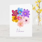 Spring Harmony - Mixed Watercolor Flower Bouquet Kaart (Gele Bloem)