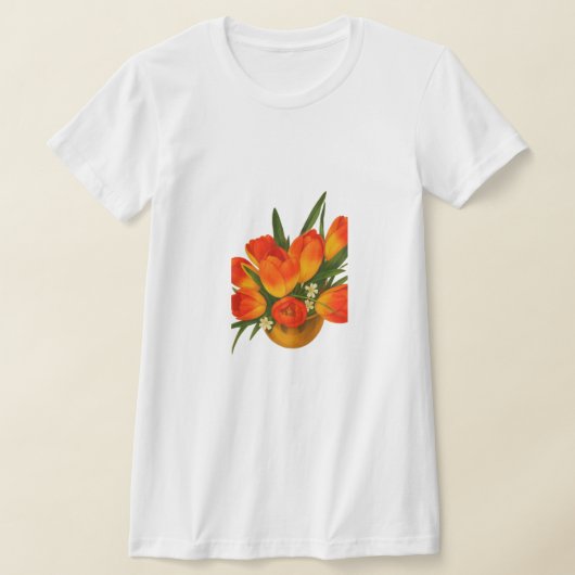 Spring Harmony – Orange & Yellow Tulips T-shirt (Laagn)