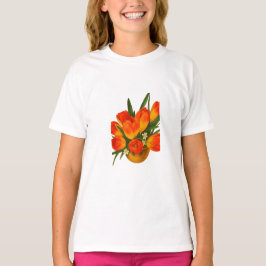 Spring Harmony – Orange & Yellow Tulips T-shirt