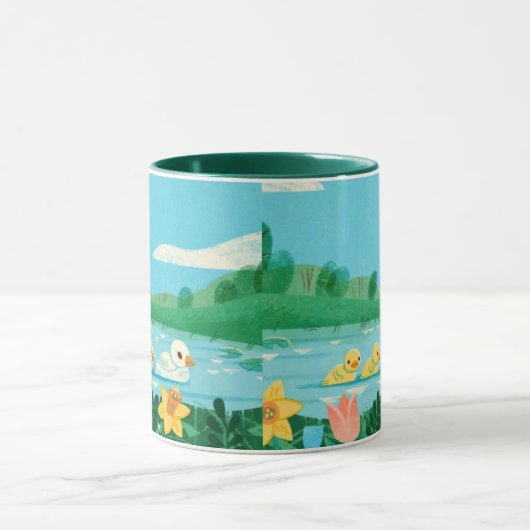 Spring Harmony – Whimsical Duck Family by the Lake Mok (Midden)