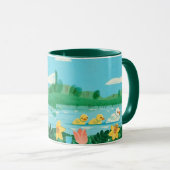 Spring Harmony – Whimsical Duck Family by the Lake Mok (Voorkant rechts)