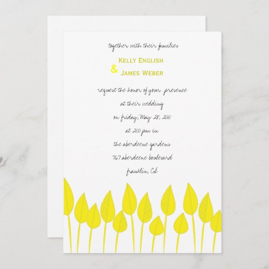 Spring Has Sprung-uitnodiging Kaart (Voorkant / Achterkant)