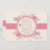 Spring Has Sprung-uitnodiging Kaart (Voorkant / Achterkant)